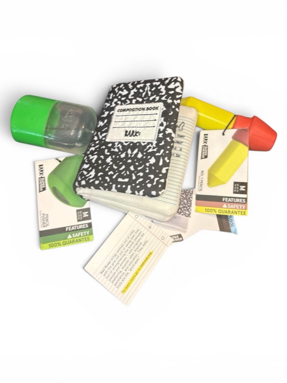 3 NWT Bark box  “BARK TO SCHOOL” themed  MEDIUM BARK BOX Super Chewer Dog Toys